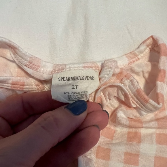 SpearmintLOVE pink gingham ruffled zip romper - Picture 4 of 4